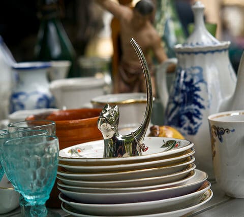 Plates at restaurant near riverfront in wilmington, deĀ